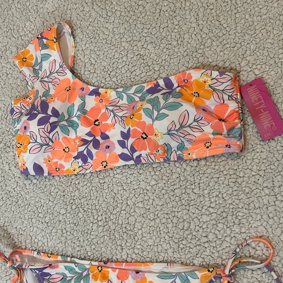 Junior Ninety-Nine XXL (19) Wild Grdn Bikini NWT One shoulder Removable bra cups - Picture 7 of 9